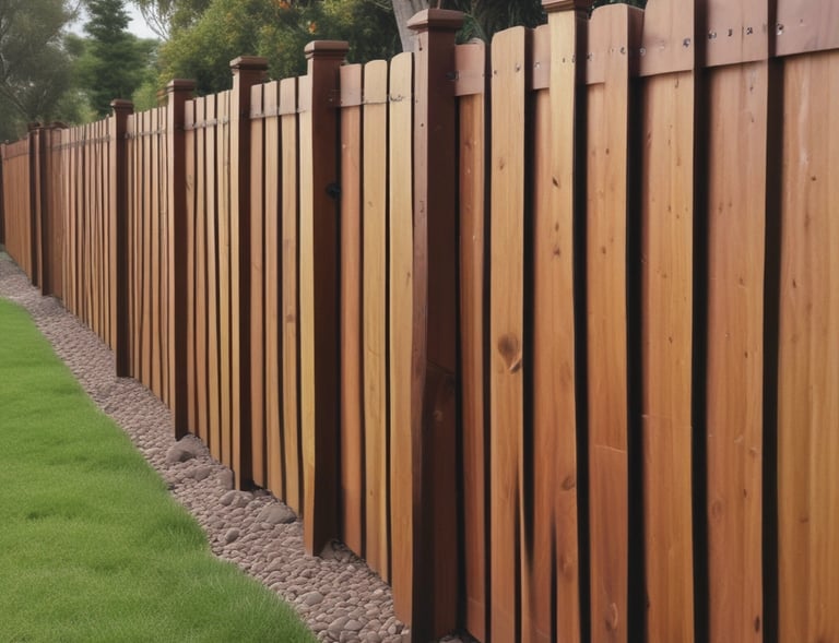 Durable grey corrugated metal privacy fence installed along a residential property border.
