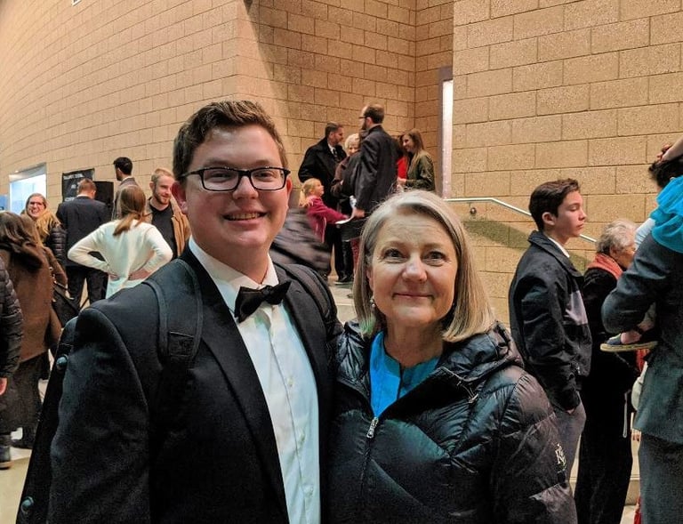 2024 Christmas Performer with a friend