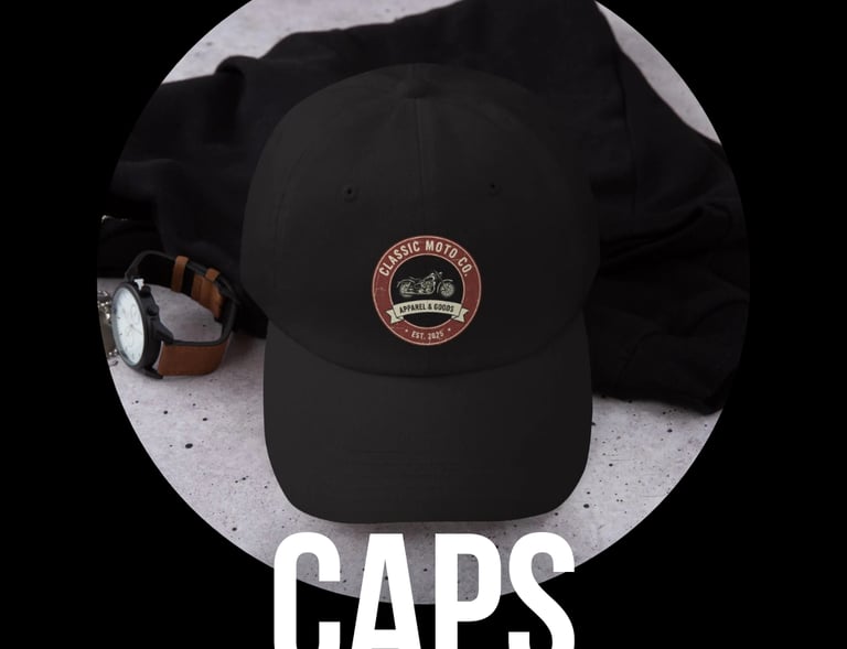 a cap - with Classic Moto Co Logo