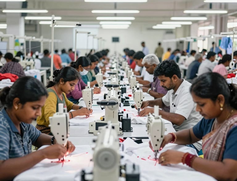 High-tech embroidery machines producing detailed designs with precision and care at YCC.