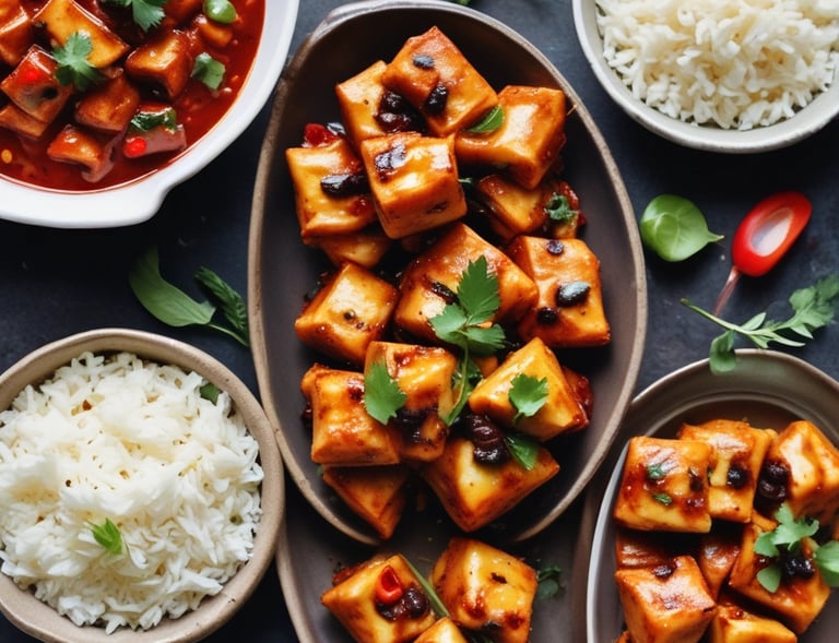 A modern kitchen scene with a steaming pot and recipe book open, bathed in soft amber light.