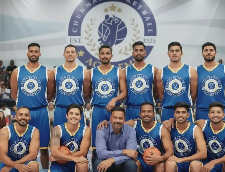 a group of men in blue uniforms posing for a photo