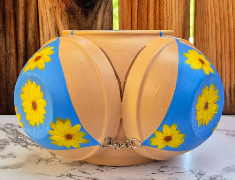 Bikini Boob Upcycled Planter