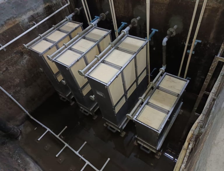 Sewage water treatment plant setup