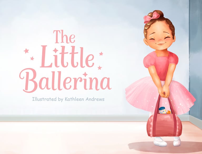 Children's Book The Little Ballerina Smiling Girl tutu dance bag