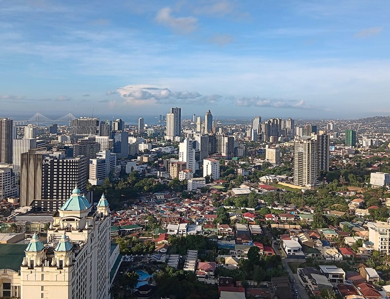 a city skyline view of cebu city