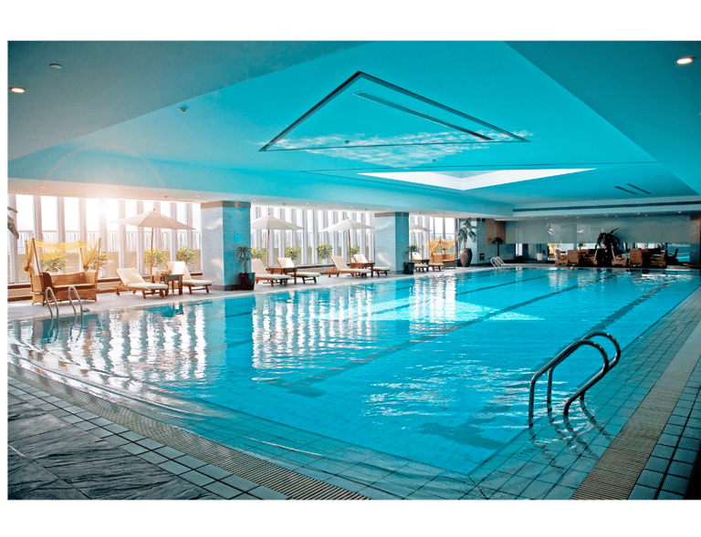 Commercial hotel indoor olympic-sized swimming pool