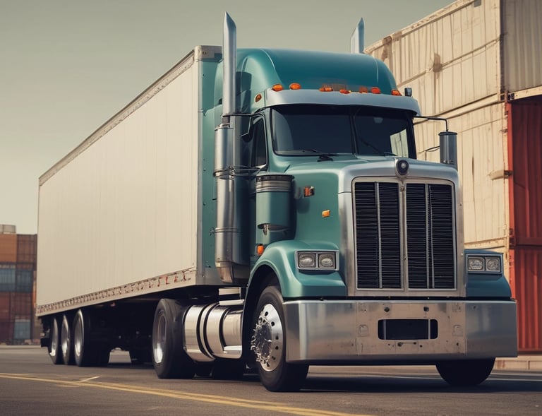 A fleet of delivery trucks ready to transport bulk supplies across regional and international routes.