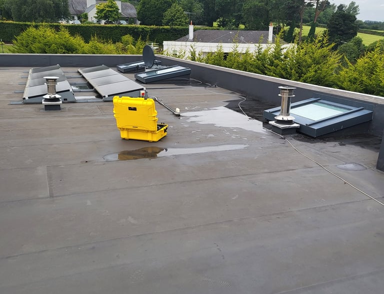 Roof survey, leak detection Single ply pvc private domestic South Co. Dublin 