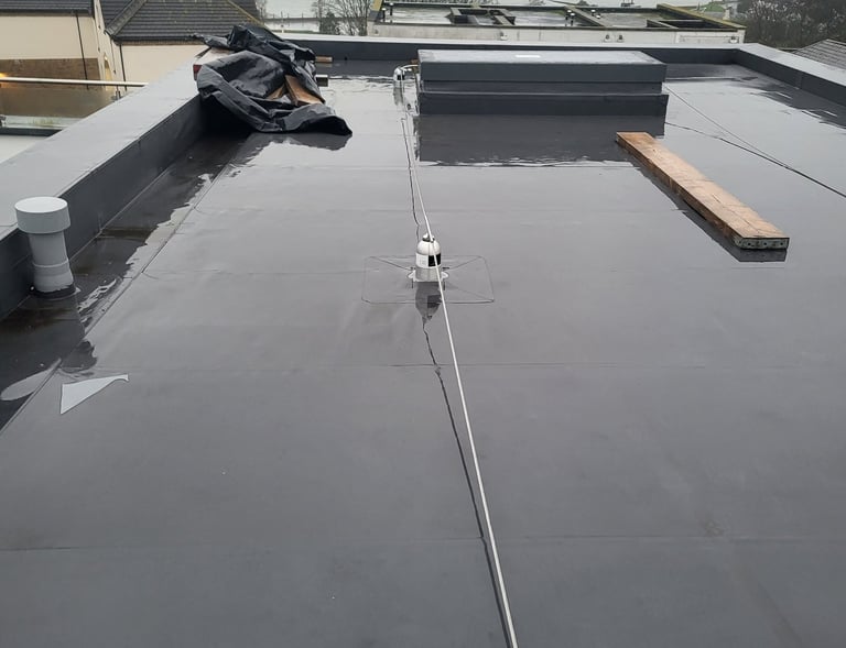 Roof inspection Flat Roof Single Ply PVC Malahide. Co. Dublin