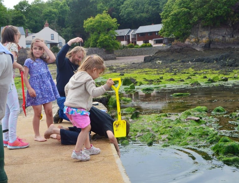 sandy haven crabbing bridge children family pembrokeshire