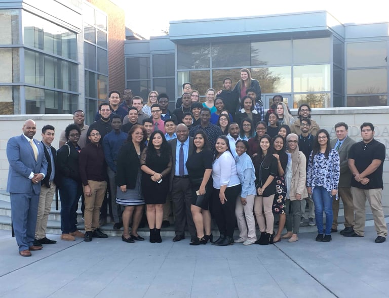 Dominic Carter inspiring college students at Fairleigh Dickinson University in New Jersey.