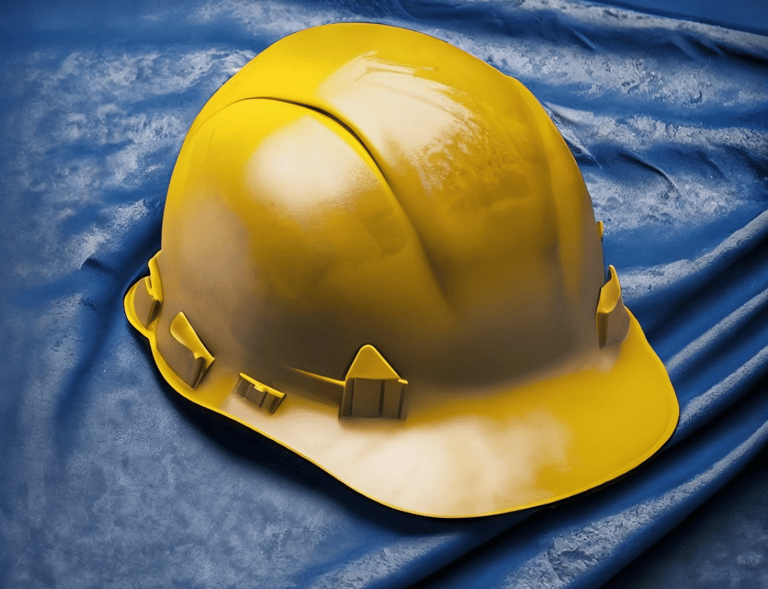 a yellow hard hat with a yellow safety helmet