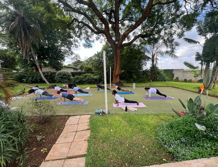 Part of surya namaskar in yoga, plank and eight limb salutation