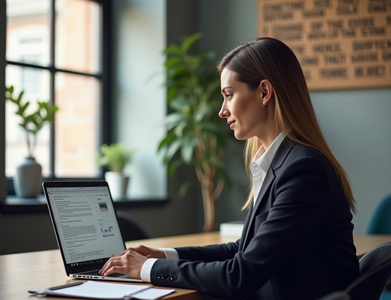 Lawyer writing content for their website