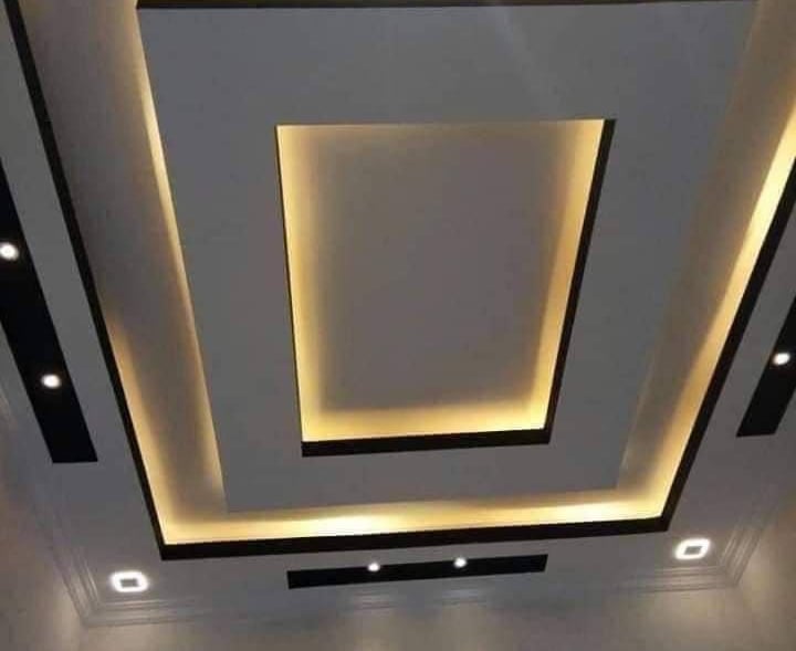 Modern recessed ceiling with LED lighting installed by Garnet Painting & Remodeling GA