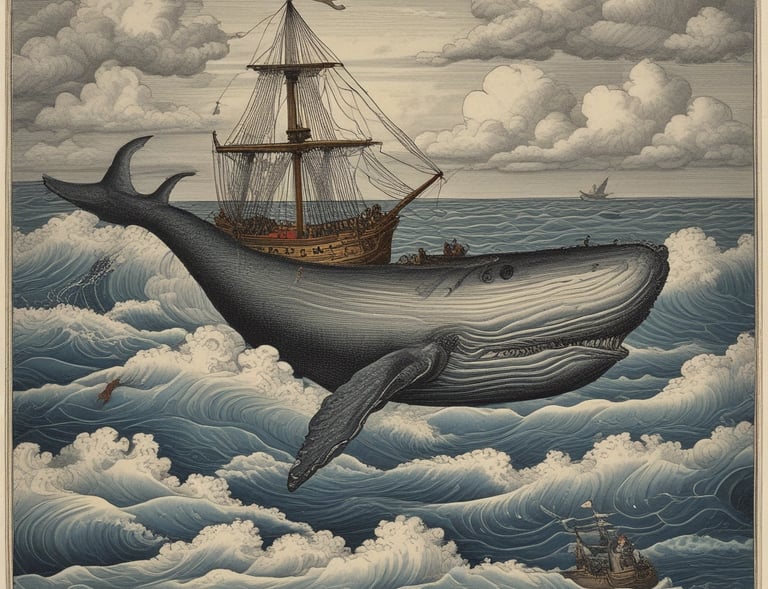 A vibrant print featuring a whimsical forest scene with glowing mushrooms and curious creatures.