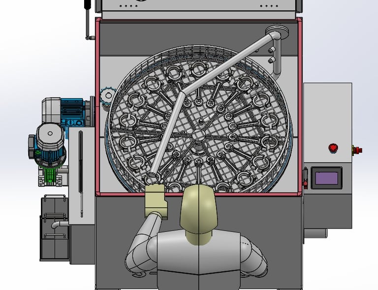 connecting rod cleaning industrial washing machine compact