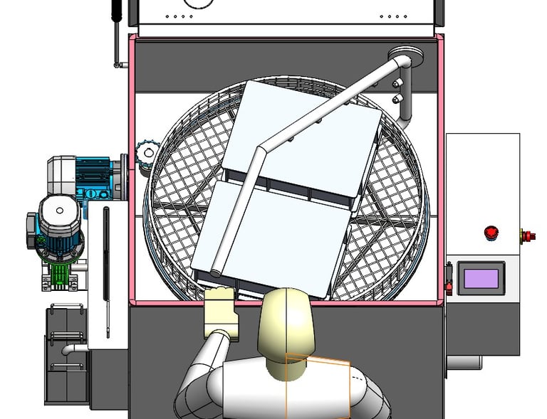 bin cleaning industrial washing machine compact