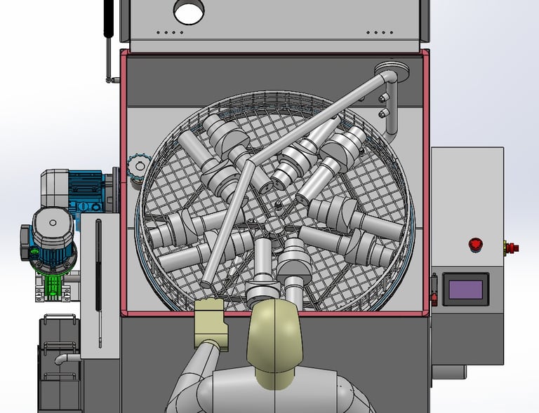 cam shaft cleaning industrial washing machine compact