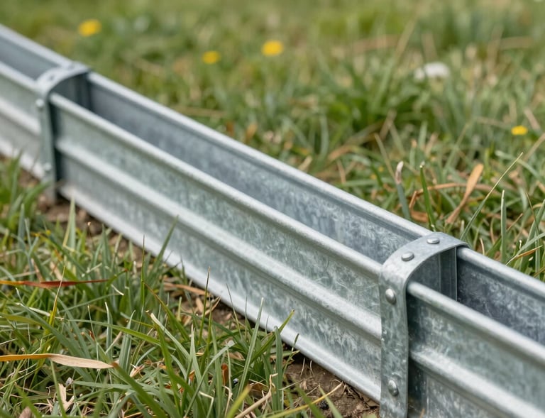 An inviting outdoor scene featuring a compact garden setup with various erdvės aura products arranged for easy use.