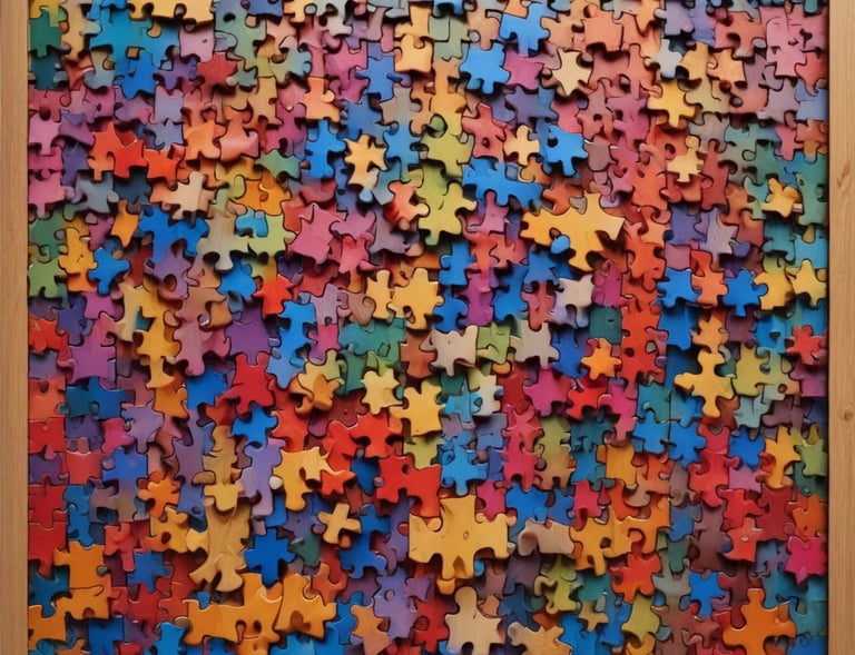 Custom wooden furniture pieces arranged in a stylish apartment setting.