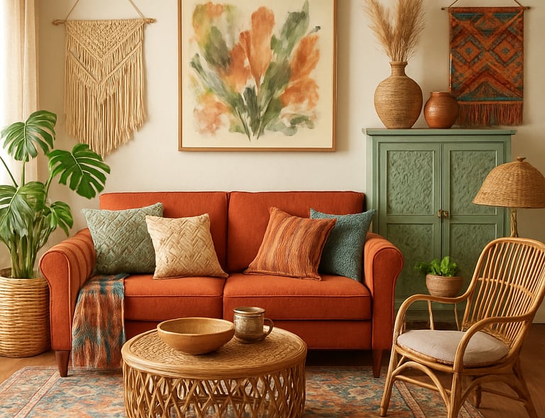 Creative DIY wall art made from reclaimed wood and paint.