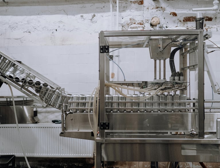 a stainless steel food processing machine