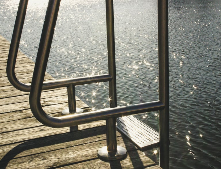 a metal railing