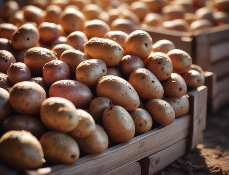Rows of vibrant green peppers laid out in a cold storage facility with temperature controls visible.