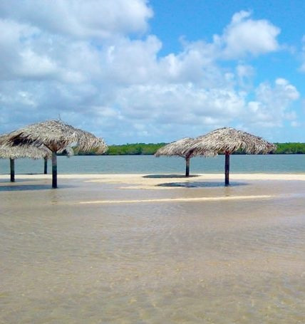 Mapa turístico de Aracaju com Crôa do Goré, Ilha dos Namorados, Ilha Mem de Sá, Praia do Viral 