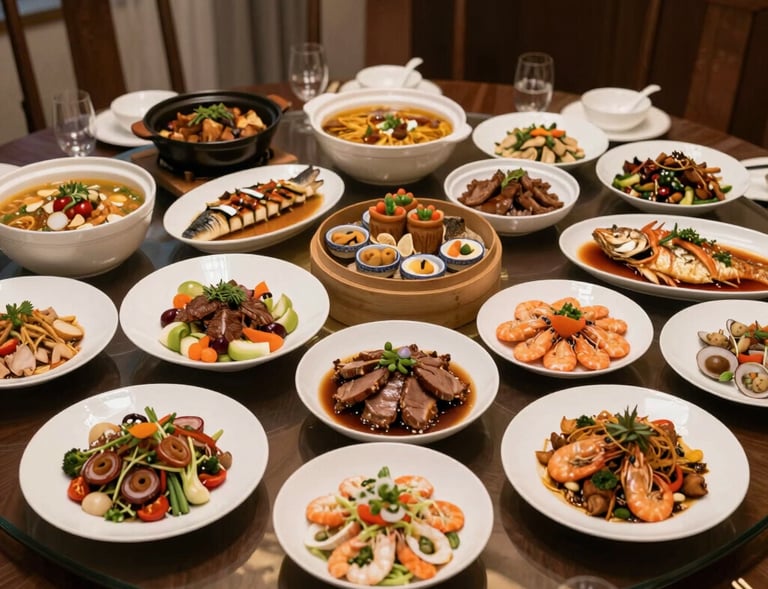 Freshly prepared meal boxes lined up in a clean, modern kitchen setting.
