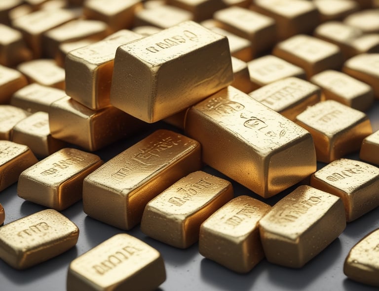 Close-up of a craftsman’s hands carefully shaping a piece of artisanal gold jewelry under warm light.