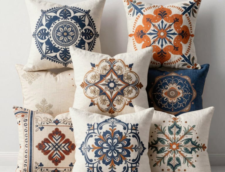 A cozy sublimated pillow showcasing a fun, food-themed illustration that matches the brand’s playful vibe.