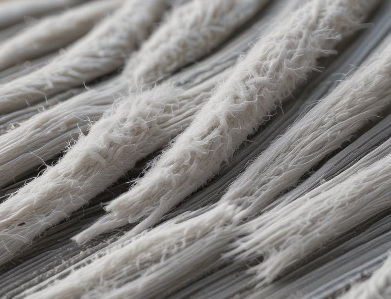 Testing setup showing tensile strength measurement of fiber-reinforced concrete beams.