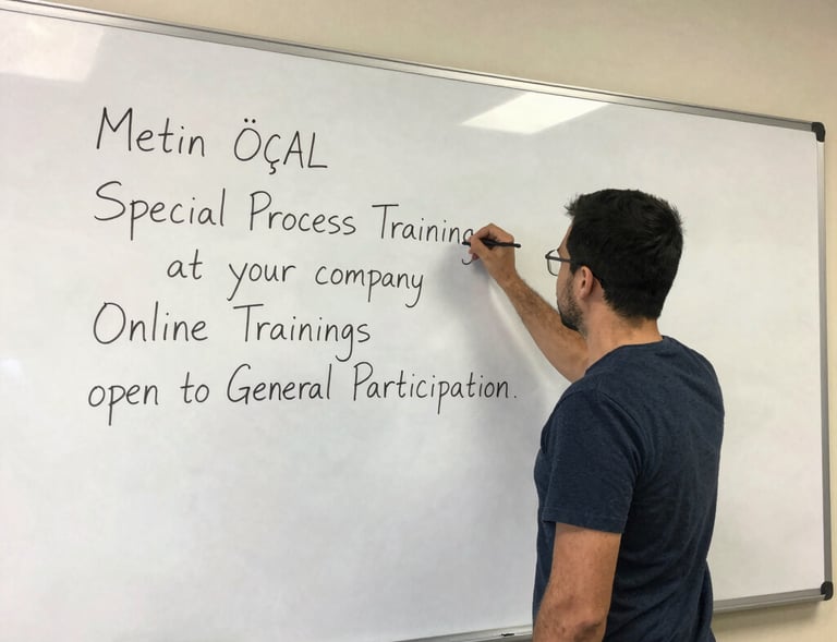 Close-up of hands examining automotive parts during a hands-on training session.