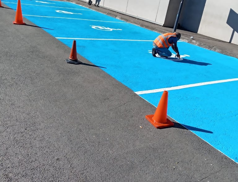 Roadmarking in Montclair Durban