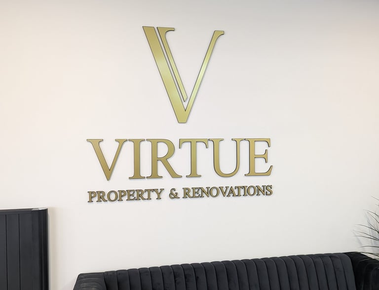 Custom wall sign supplied and fitted for our client