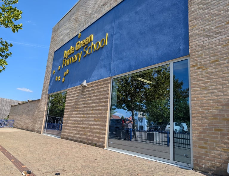 Window tints supplied and fitted for a local school