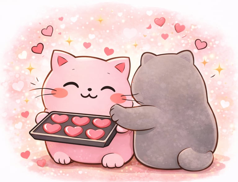 Chachou notre matou rose qui rêvait d'une valentine