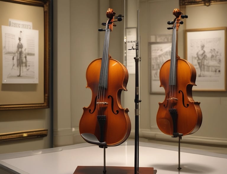 Close-up of a finely crafted student violin resting on a dark velvet cloth, highlighting its smooth curves and polished wood.