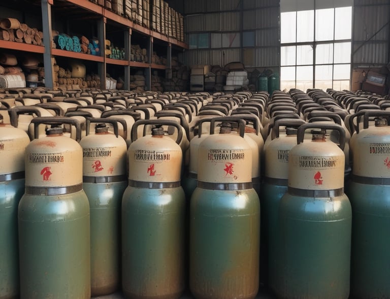 Trucks loaded with silica sand ready for shipment to global markets.