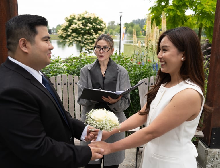 asian man and woman holding hand
