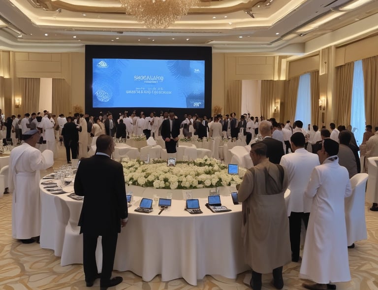 Creative team brainstorming ideas around a table filled with sketches and laptops.