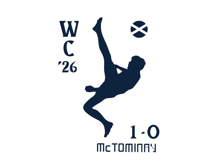 Scott McTominay scoring a world record breaking bicycle kick for Scotland's first goal 
