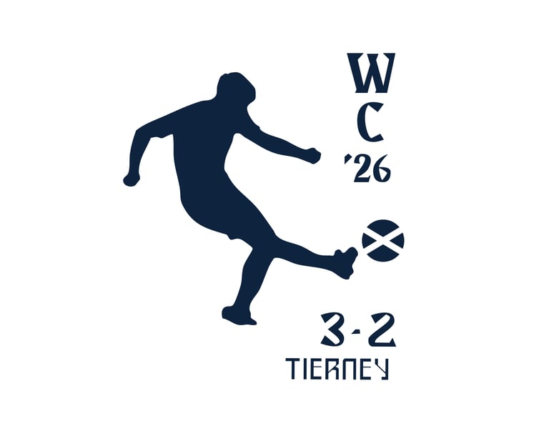 Kieran Tierney scoring Scotland's third goal for World Cup 2026 Qualification