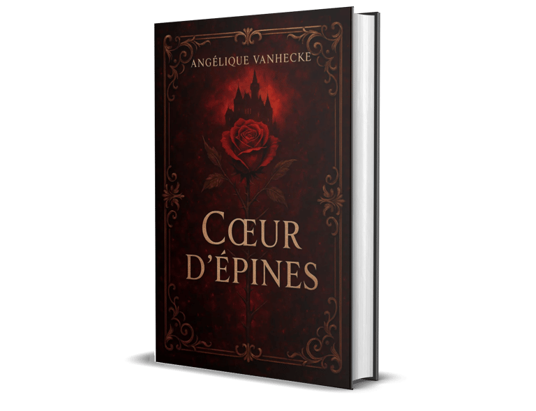 Coeur d'épines en édition reliée - Romantasy soft dark Angélique Vanhecke, écrivaine.