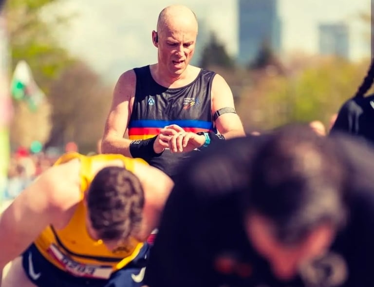 James Oswald Coaching, Manchester Marathon Finish Line