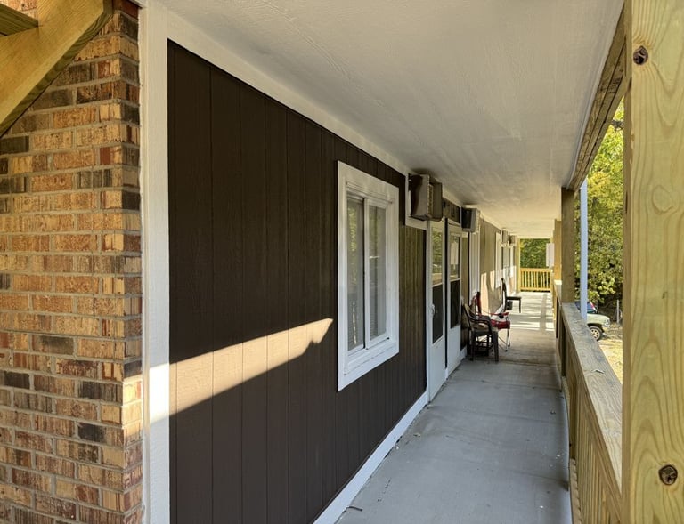 Freshly updated siding for new home in Omaha
