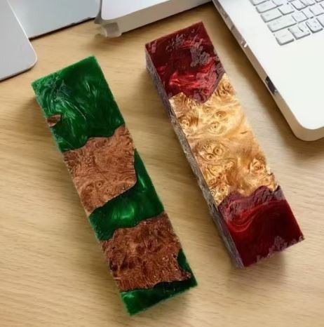 stabilized wood fishing rod gun grips wood blanks